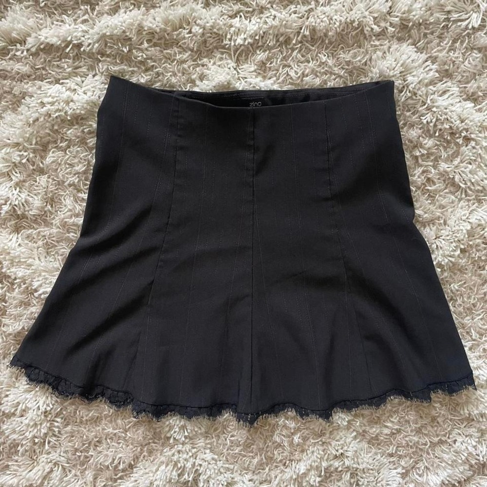 90s‎ / Y2K Black Vampy Goth Midi Skirt